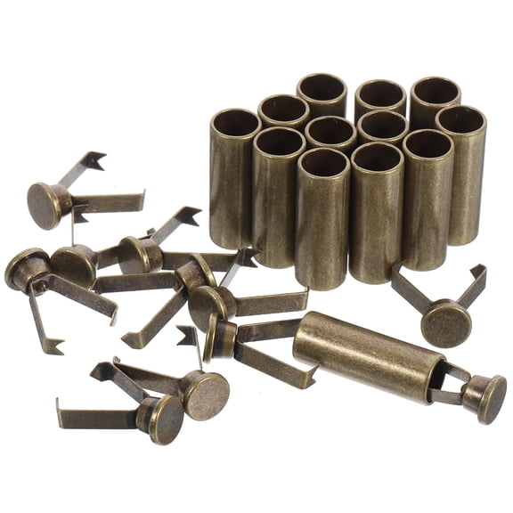 Luxshiny 12Pcs Cord Ends Metal Drawstring Stoppers Olive Green Replacement Tips for Clothes