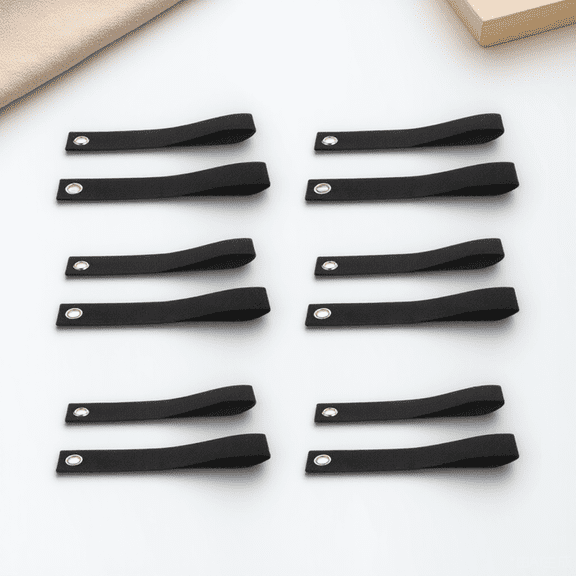 Luxshiny 12Pcs Boat Tie Down Straps Black Webbing with Hood Loop for Secure Outdoor Use