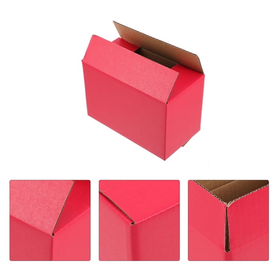 Luxshiny 12Pcs Party Favors Box Red Metallic Laminated Finish for Wedding