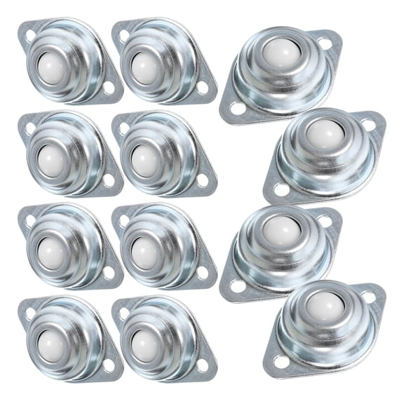 Luxshiny 12Pcs Plated Silver Ball Bearing Rollers with Nylon Construction for Stable Rotation