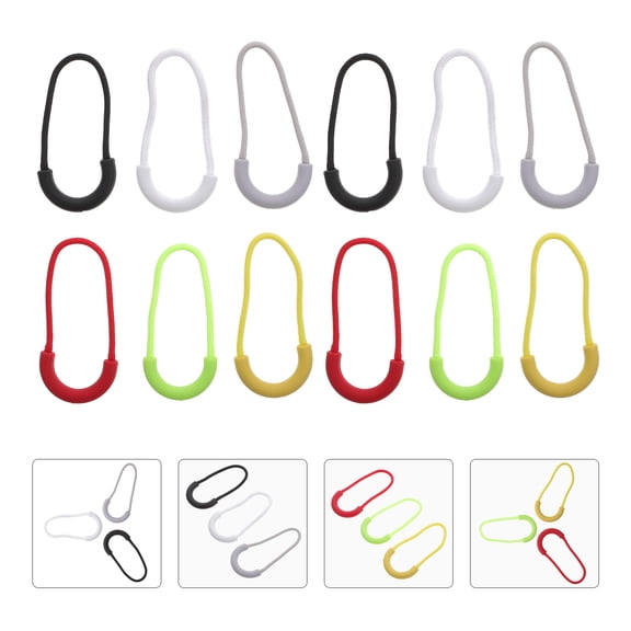 Luxshiny 12Pcs Portable U Shape Zipper Pull Replacement Tool for DIY Repair on Suitcases and Bags