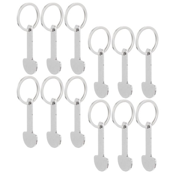 Luxshiny 12Pcs Grocery Trolley Release Token Zinc Alloy Keychain Simple Design for Daily Use