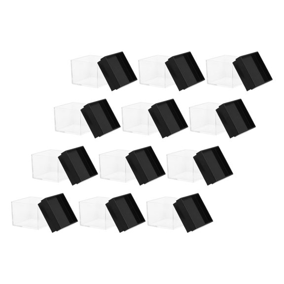 Luxshiny 12Pcs Specimen Storage Cases Clear Plastic Display Boxes for Mineral Samples