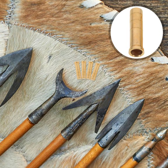 Luxshiny 12Pcs Target and Hunting Arrow Brass Inserts Screw-in Connector for Balanced Flight and Durability