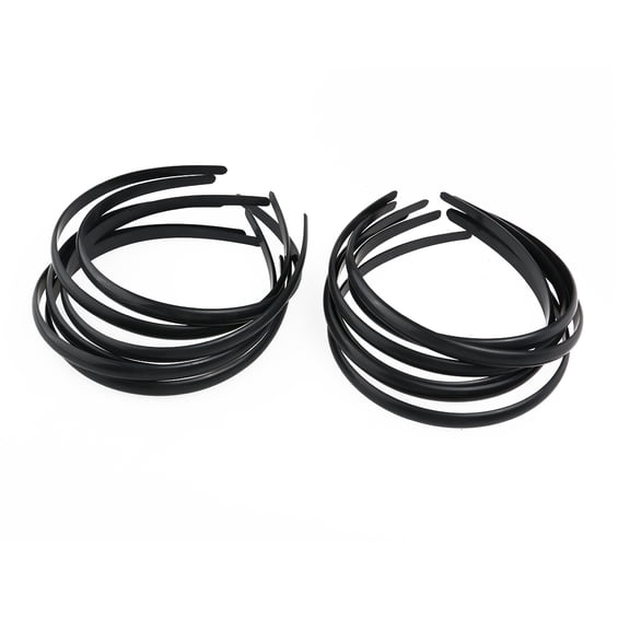 LITINKIMI DIY Plain Black Plastic Headbands by  for Styling 12Pcs