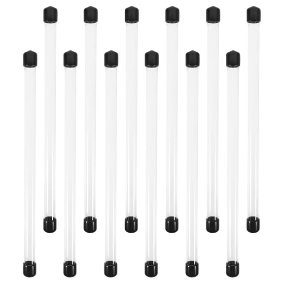 Luxshiny 12Pcs Transparent Incense Storage Tube with Lid Lightweight Portable Incense Holder