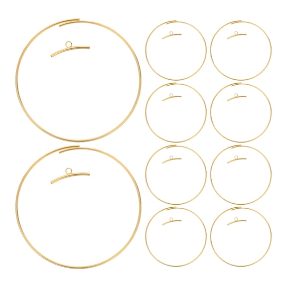 Luxshiny 12Pcs Versatile Gold Craft Rings for Wedding Decor and DIY Dreamcatcher Wall Hangings