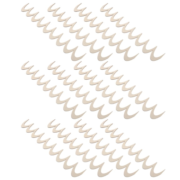 Luxshiny 12Pcs Wavy Wooden Edge Molding Beige Wood Trim for Furniture and Shelving