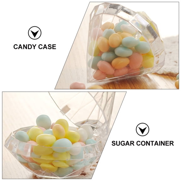 Luxshiny 12Pcs Wedding Box Plastic Candy Container Shape Pretty Storage for Small