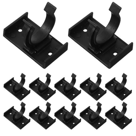Luxshiny 12pcs Plastic Kitchen Plinth Clip And Bracket Black For Furniture Stabilization Indoor Use