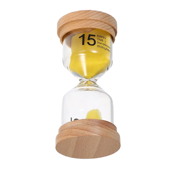 Luxshiny 15 Minute Wood Sand Timer Quiet Design for Kitchen and Office Use