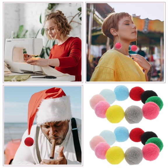 Luxshiny 150 Pieces Soft Pom Poms for Crafts, Decorations, Clothing Accessories and Creative Projects