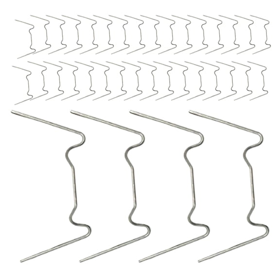 Luxshiny 150Pcs W Type Iron Wire Glass Clips for Greenhouse Panel Fixing and Replacement Cover