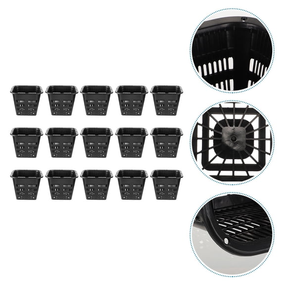 Luxshiny 15Pcs Black Plastic Root Control Plant Pots Breathable Gardening Containers for Home
