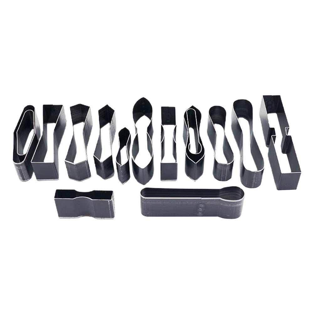 Luxshiny 15-Piece Dark Grey Hole Punch Chisel Set for Crafting High Density Metal Tools