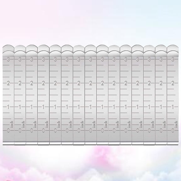 Luxshiny 15Pcs Metal Measurement Ruler Sewing Clips Plated Silver Stainless Steel Polished Anti Rust