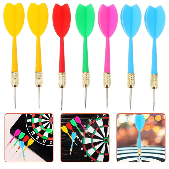 Luxshiny 15Pcs Metal Tip Darts Set for Outdoor Sports and Indoor Game Supplies