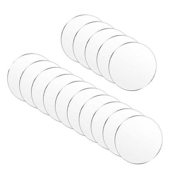 Luxshiny 15Pcs Transparent Acrylic Round Sheets Clear Circle Discs for Painting and Handmade Projects