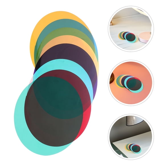 Luxshiny 16-Pack Colored Film Sheets for Lighting, and Stick Application for Mood, Office, and Home Lighting