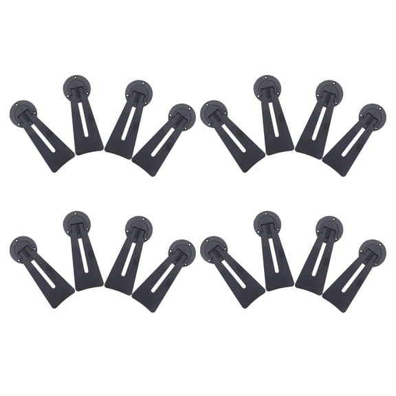 LITINKIMI 16Pcs Black Plastic Rotating Photo Frame Stand with 360 Degree Hinge for Desktop Display