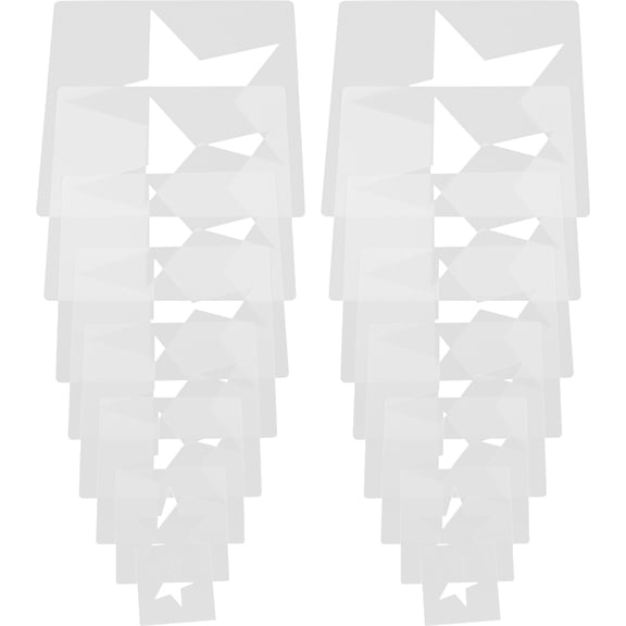 Luxshiny Large Star Stencils for Painting White Pet Art Supplies 16Pcs