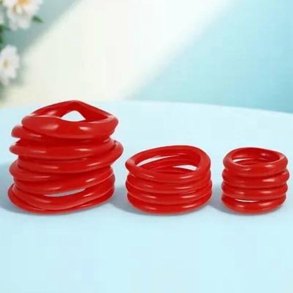 Luxshiny 16Pcs Red Silicone Dumbbell Cover Detachable Anti Fall Non Slip Protector