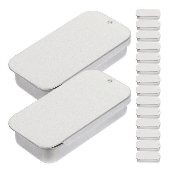 Luxshiny 16Pcs Multi Function Small Tinplate Candy Boxes Portable Metal Storage Containers with Lid