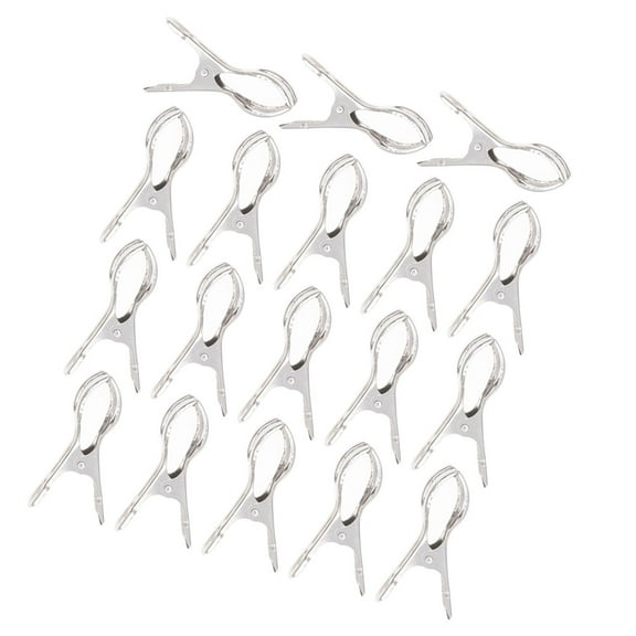 Luxshiny 18-Piece Stainless Steel Laundry Sock Clips Set, Windproof Hanging Straps for Household Use and Clothes Drying