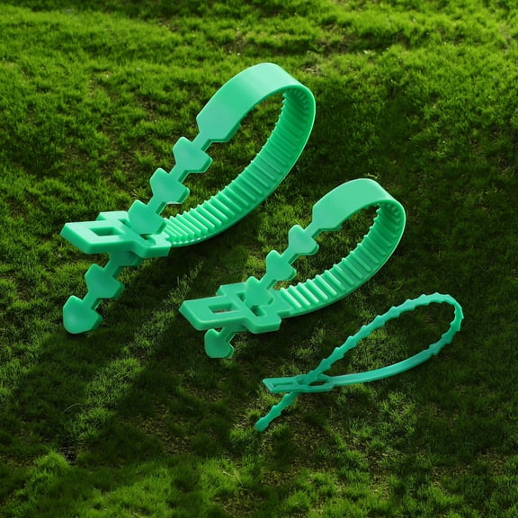 Luxshiny 18pcs Tree Limb Ties Green Plastic Garden Straps for Support Flexible Design for Vine Management