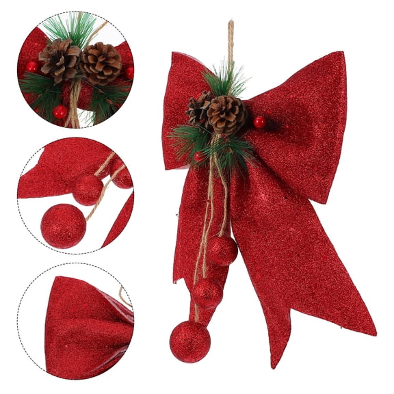 Luxshiny 1Pack Festival DIY Adornment Red Glitter Foam Balls