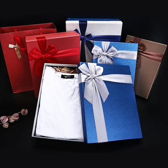 Luxshiny 1Pcs Clothing Box Rectangular Red For Shirt Scarf Books Wallets