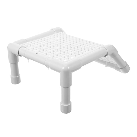 Luxshiny 1Pack Reptiles Floating Platform Basking Ramps ABS White for Aquarium and Sunbathing Area