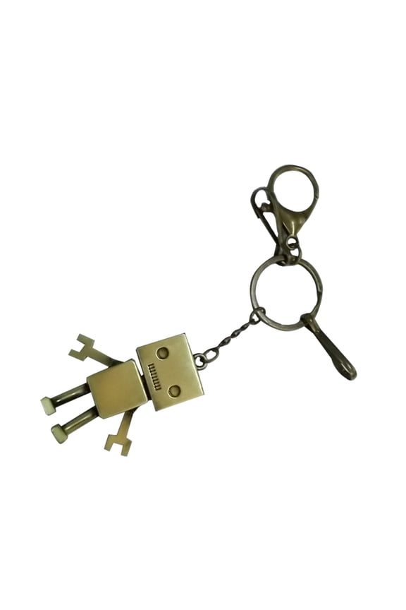 1-Pack Metal Robot Keychain Holder for Keys Elegant Design Perfect for Cellphones and Women