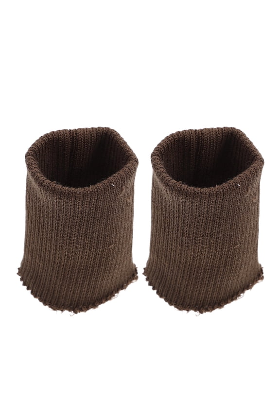 1Pair Coffee Knit Cuff Sleeve for Jacket Stretch Ribbed Tubular Knit Cuff Replacement with Padded Design