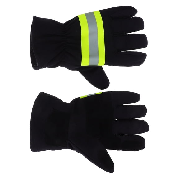 Luxshiny 1Pair Firefighter Gloves Insulated Heat Resistant Flame Resistant Gloves for Rescue Operations