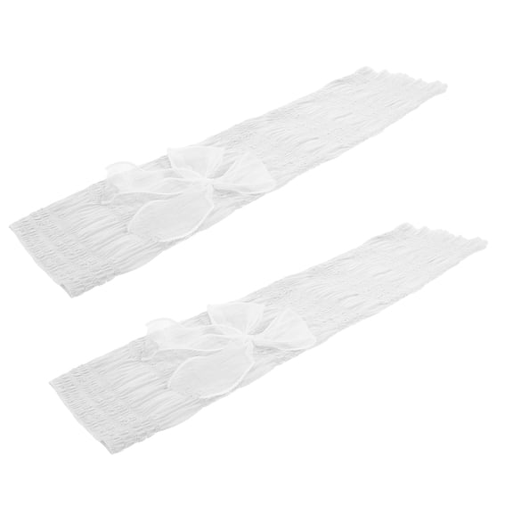 Luxshiny 1Pair Fashionable Grey Lace Sun Protection Arm Sleeves Cooling Sheer Fingerless Forearm Covers