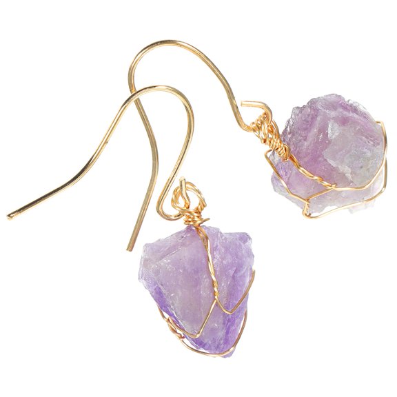 Luxshiny 1 Pair Drop Decorative Wire Purple Women Prom