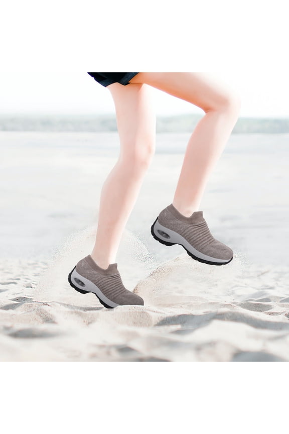 1Pair Leisure Footwear for Woman with Comfortable Mesh Upper and Enhanced Ankle Design