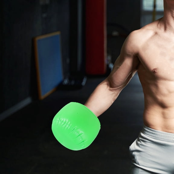 Luxshiny 1Pair Lightweight Inflatable Boxing Mittens in Light Green for Home and Gym Training