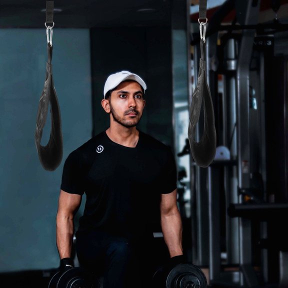 Luxshiny 1Pair Muscle Training Strap for Gym Pull-Up Bar Hanging Ab Workout Equipment in Assorted Color