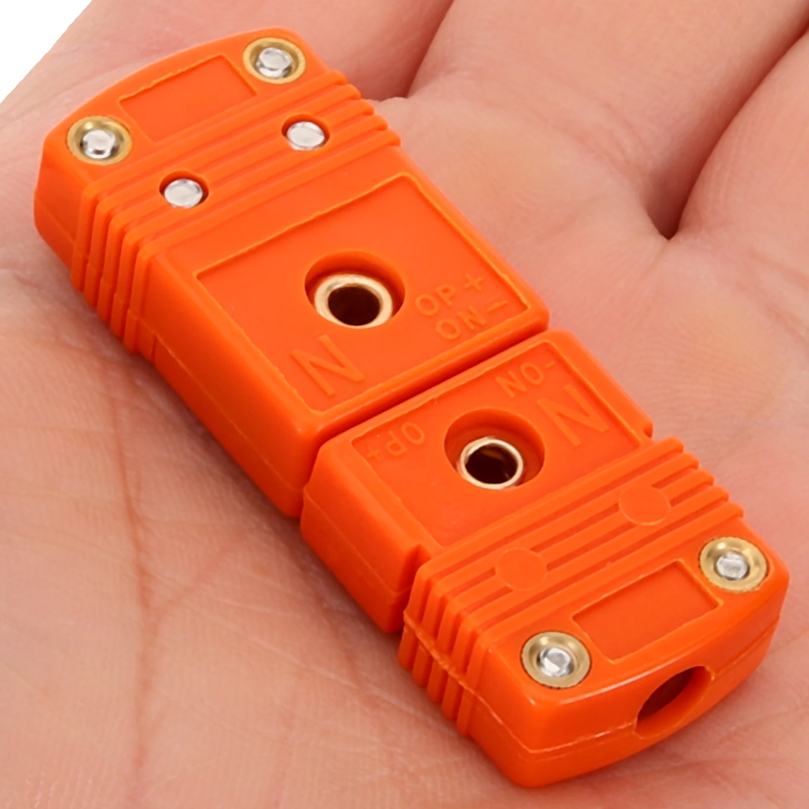 Luxshiny 1Pair Orange N Type Adapter Plug Socket for Thermometer Male ...