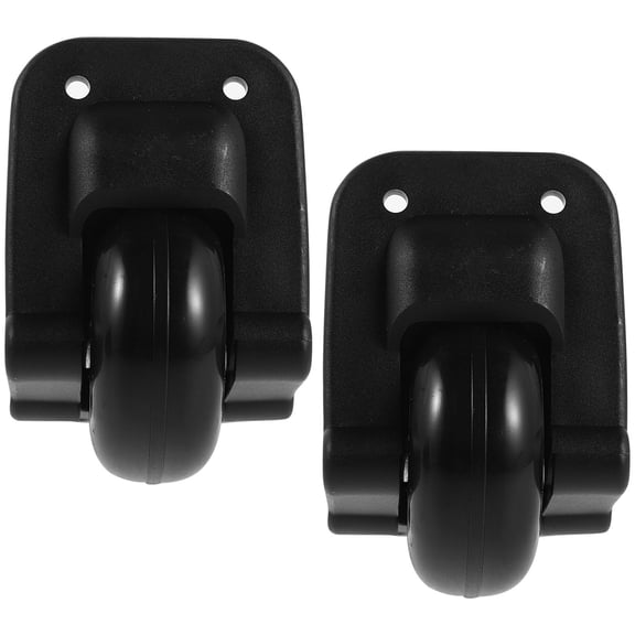 Luxshiny 1 Pair Replacement Suitcase Wheels Rubber Trolley Bag Travel Wheels with Locking Mechanism Silent Rolling