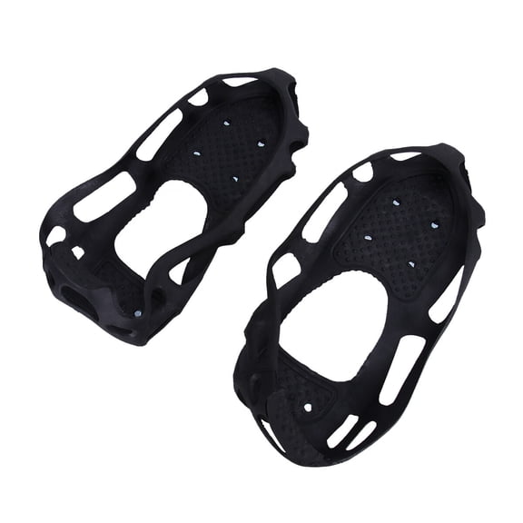 Luxshiny Black Crampons with Durable Spikes for Safe Walking on Ice and Snow 1Pair