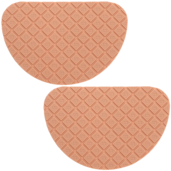 Luxshiny Khaki Silicone Non- Sneaker Pads, Anti-Noise Shoe Accessories, 1 Pair for Comfort and Decoration