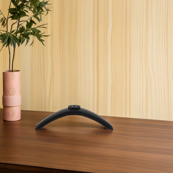 Luxshiny 1Pair Space Saving Black TV Tabletop Stand Base with Quick Installation Screws