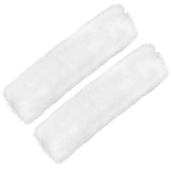 Luxshiny 1Pair White Soft Detachable Plush Sandals Inserts Cozy and Stylish Slipper Decor