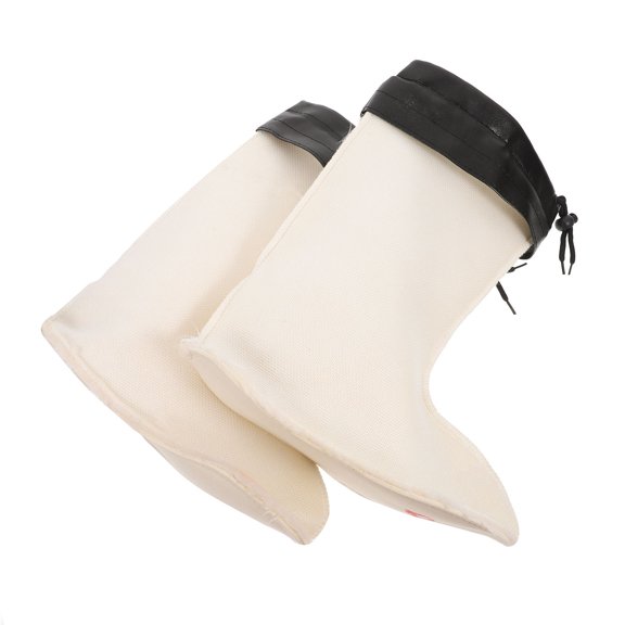 Luxshiny 1Pair Winter Thickened Rain Boot Liner White Comfortable Cloth Detachable Insulated Accessory