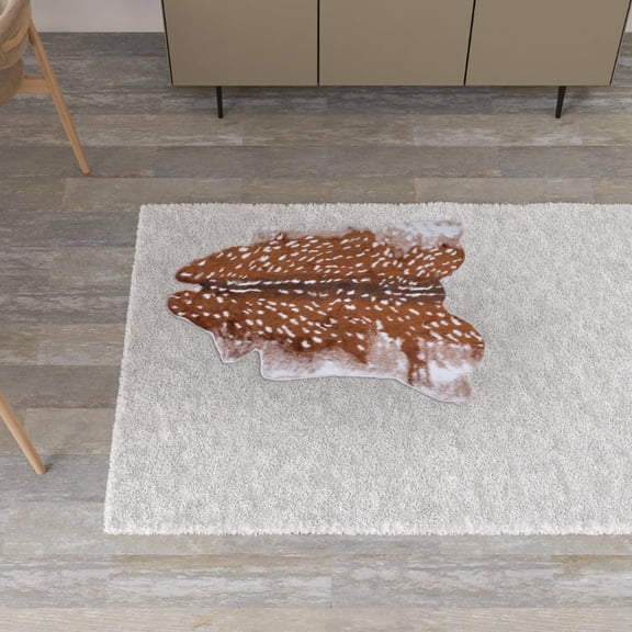 Luxshiny Absorbent Carpet Light Brown Acrylic Polyester Suede for Floor Use