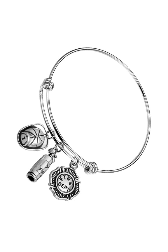 1Pc Adjustable Metal Bracelet Firemen Theme All Match Wrist Decor