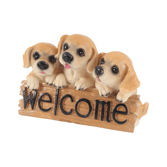 Luxshiny 1Pc Adorable Puppy Resin Ornament for Desktop Or Plant Pot Decoration in Assorted Colors